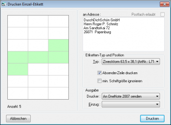 Etikett drucken Etikett drucken