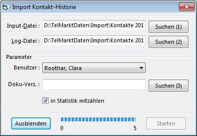 CRM TelMarkt Import Kontakt-Historie CRM TelMarkt Import Kontakt-Historie