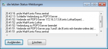 TelMarkt CRM Laufende Anzeige wichtiger Status-Meldungen TelMarkt CRM Laufende Anzeige wichtiger Status-Meldungen