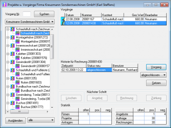CRM TelMarkt Übersicht Kunden-Vorgänge CRM TelMarkt Übersicht Kunden-Vorgänge