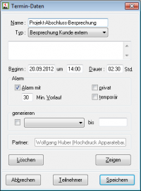 CRM TelMarkt Terminplanung
