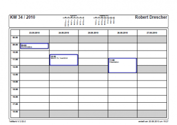 CRM TelMarkt Terminkalender Ausdruck