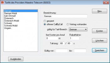Telefon-Tarife verwalten Telefon-Tarife verwalten